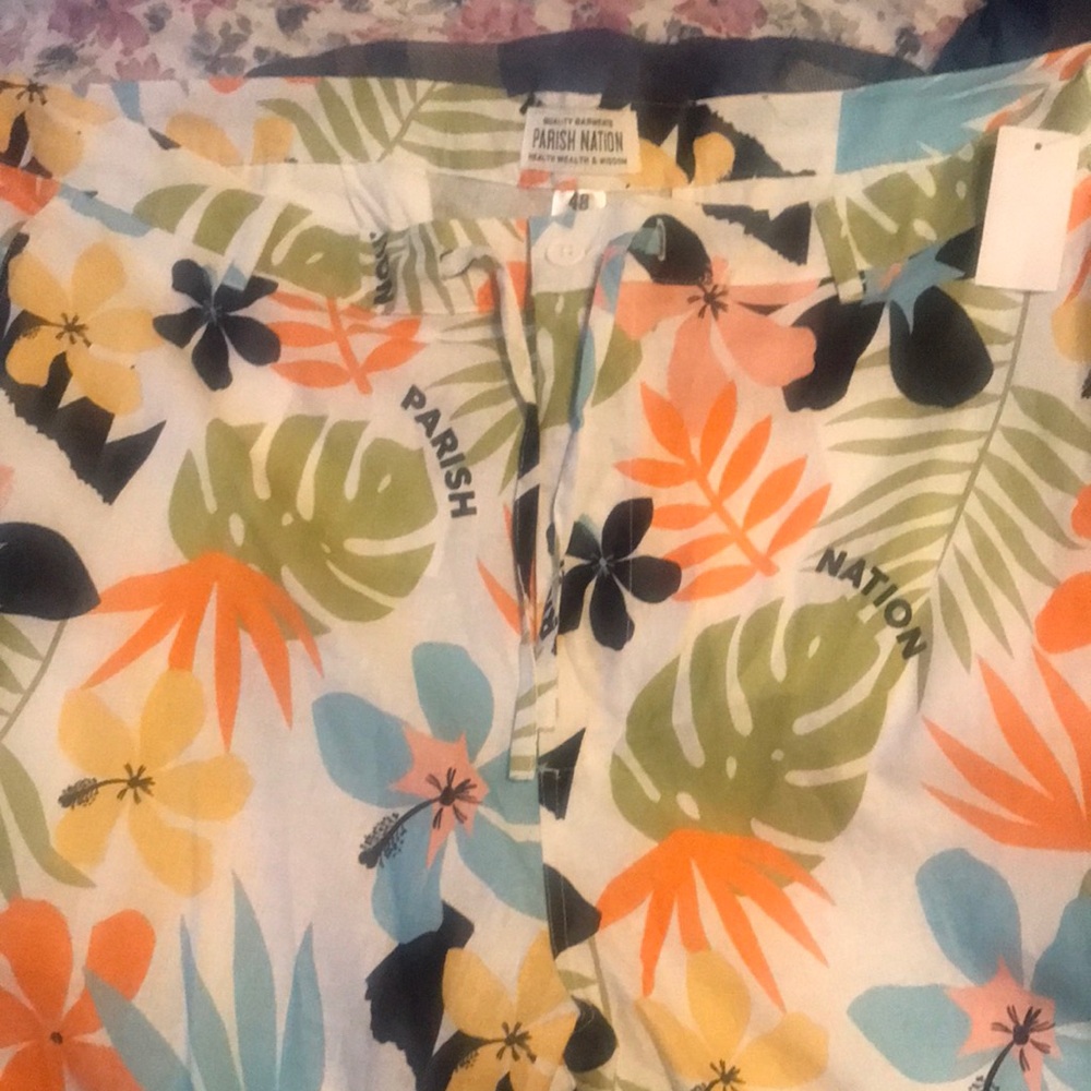 Parish Nation Tropical Print Shorts